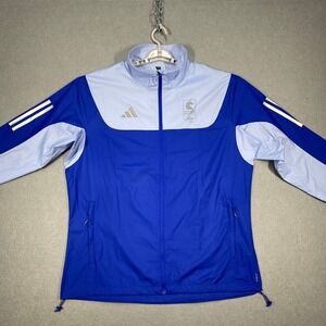 Adidas BM25 Cel Jacket Mens Medium Lucid Blue Running Carrera Wind Ready Adizero